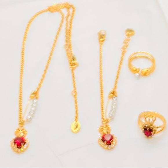 Brand new, Juicy Couture Royal Siam Necklace, Bracelet, Ring Size 7, Set 3 - Picture 11 of 11